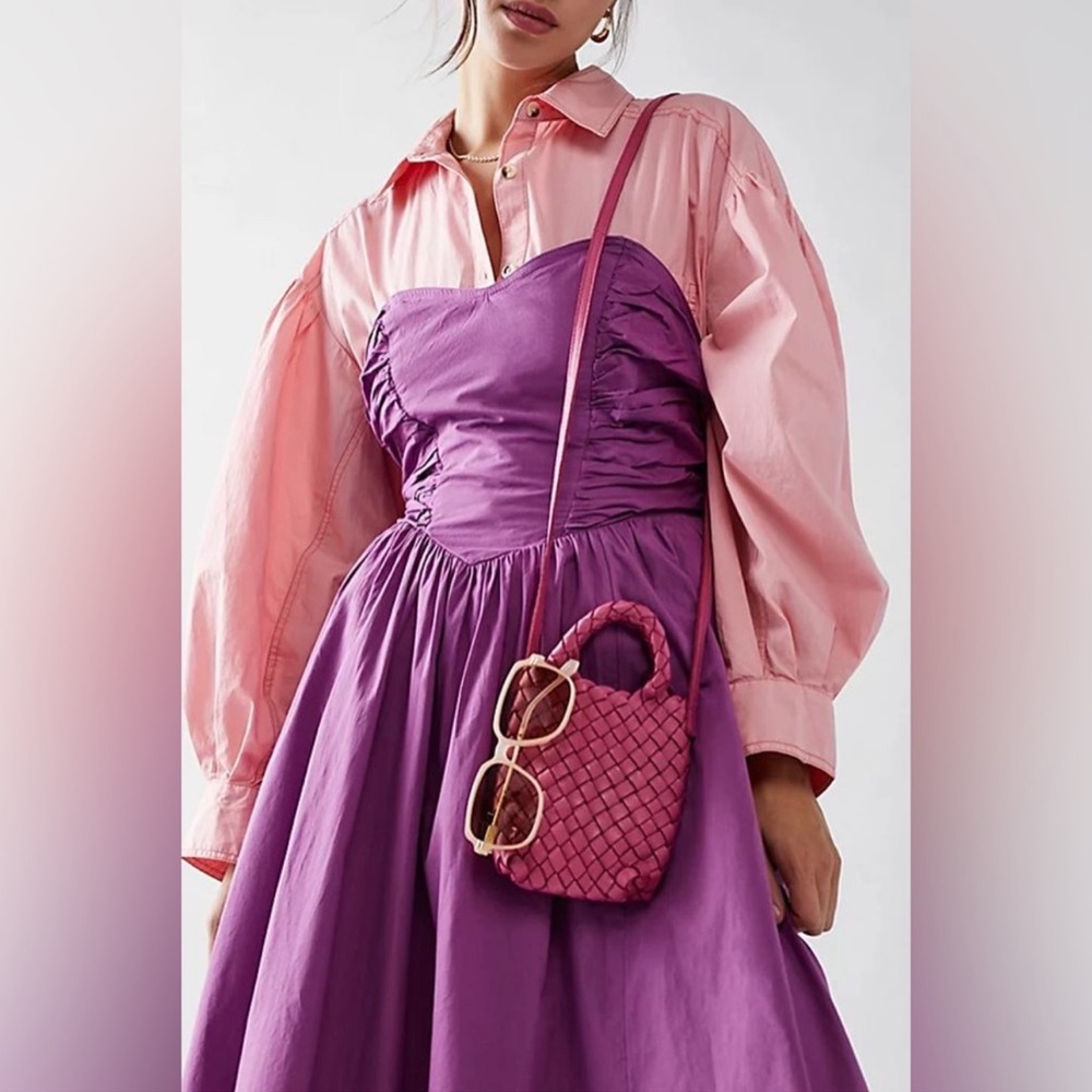 Free People Woven Hearts Leather
Crossbody Bag